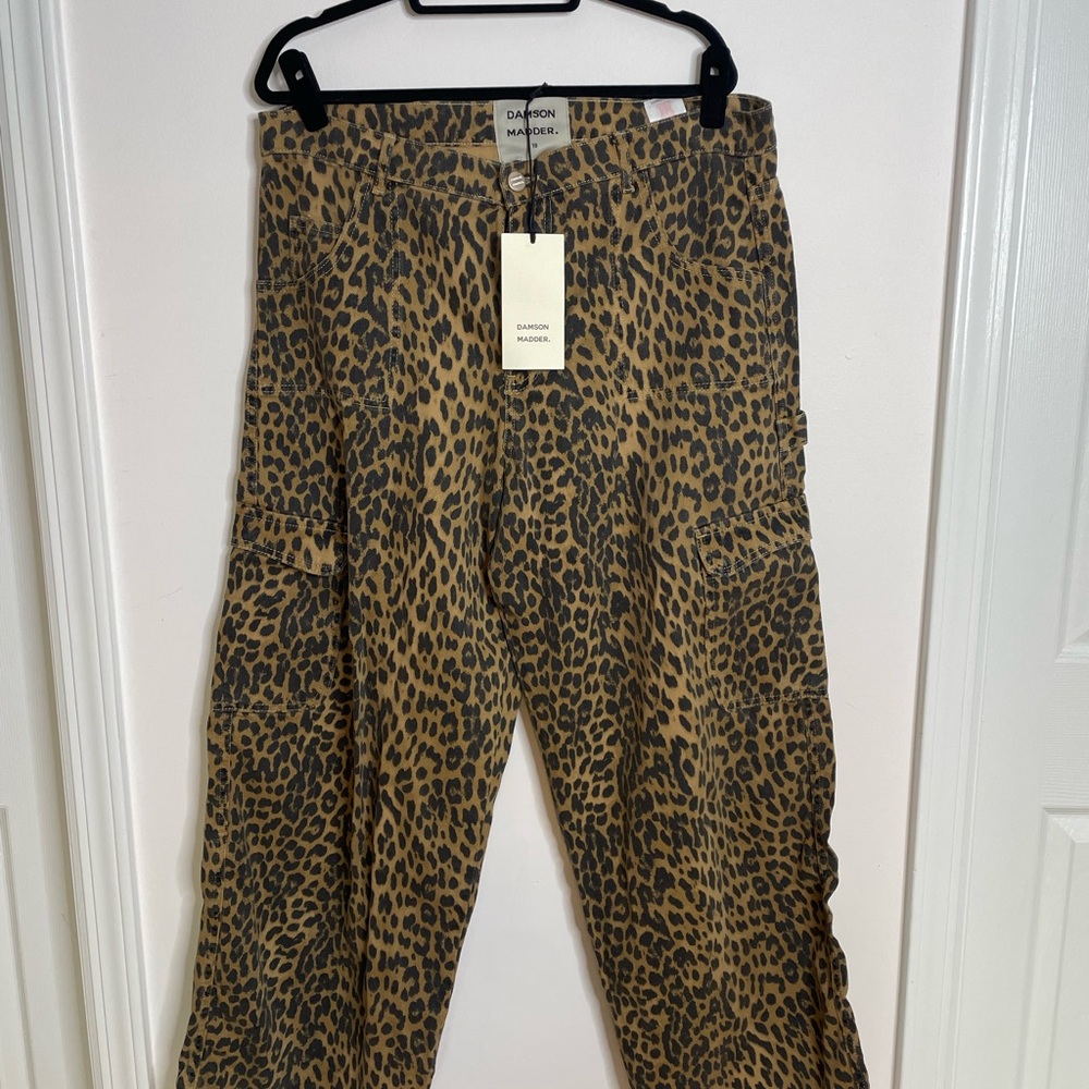 NWT Damson Madder Leopard Print Women Jeans
